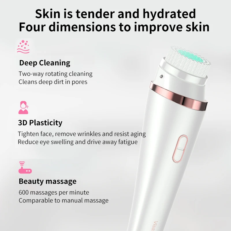 

8 In 1 Facial Brush Skin Care Tools Portable Electric Face Massager For Ladies Girls Women