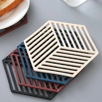 hexagonal table insulation pad multifunctional heat resistant non slip coasters for home kitchen restaurant insulation pads