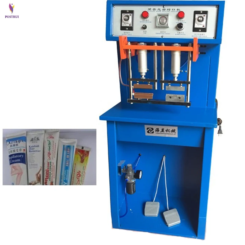 Пневматическая шланговая закаточная машина тюбик зубной пасты косметики