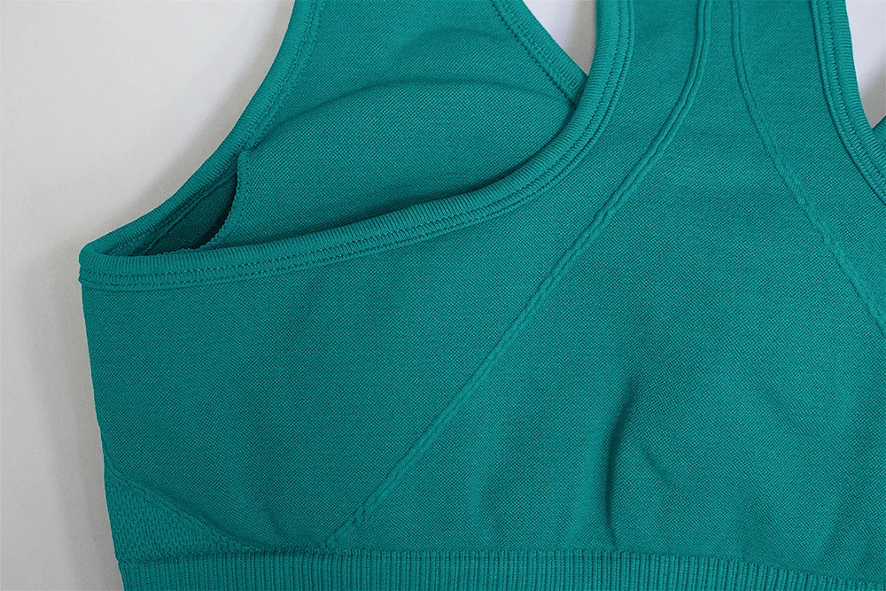 Однотонный бесшовный комплект для йоги Женская Спортивная одежда тренировок