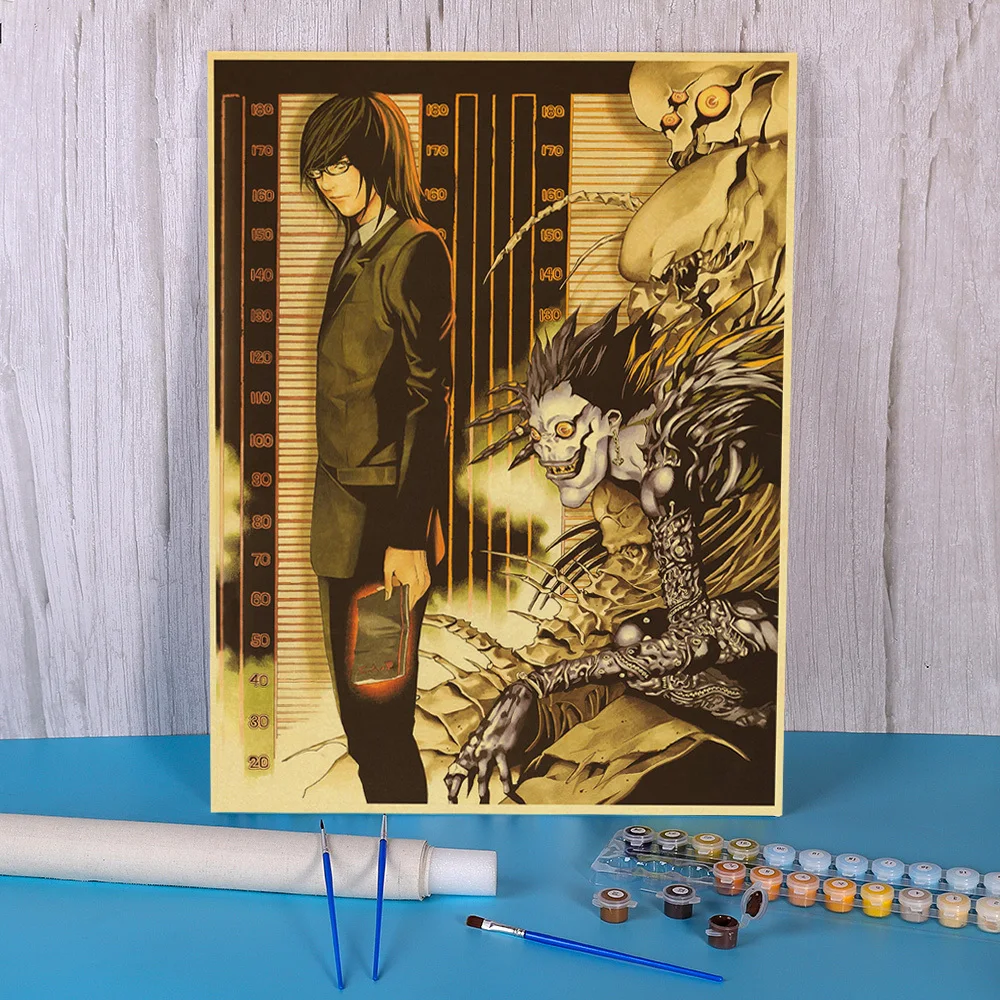 

Landscape Classic Anime Series Death Note DIY Paint By Numbers Package Oil Paints 40*50 Boards By Numbers Handicraft