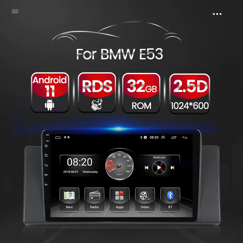 Автомобильный мультимедийный плеер стерео система на Android 11 с GPS 2 5D сенсорным
