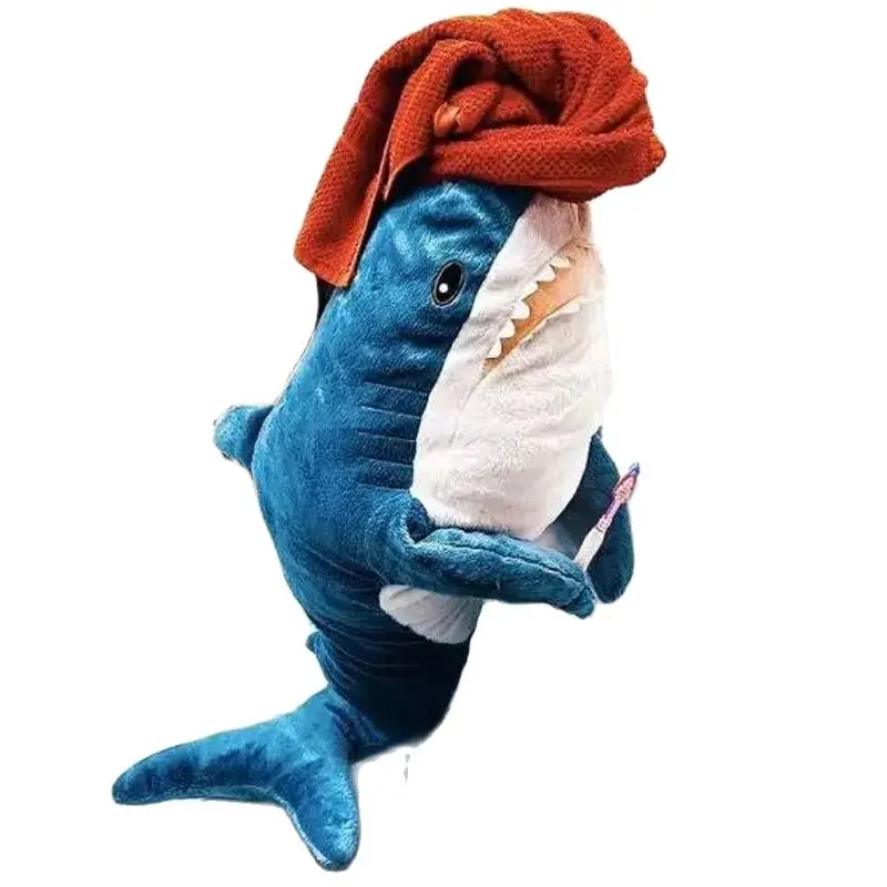

60cm/80cm cute Shark Plush Toys Stuffed Toy Kids Children Toys Boys Cushion Girls Animal Reading Pillow for Birthday Gifts