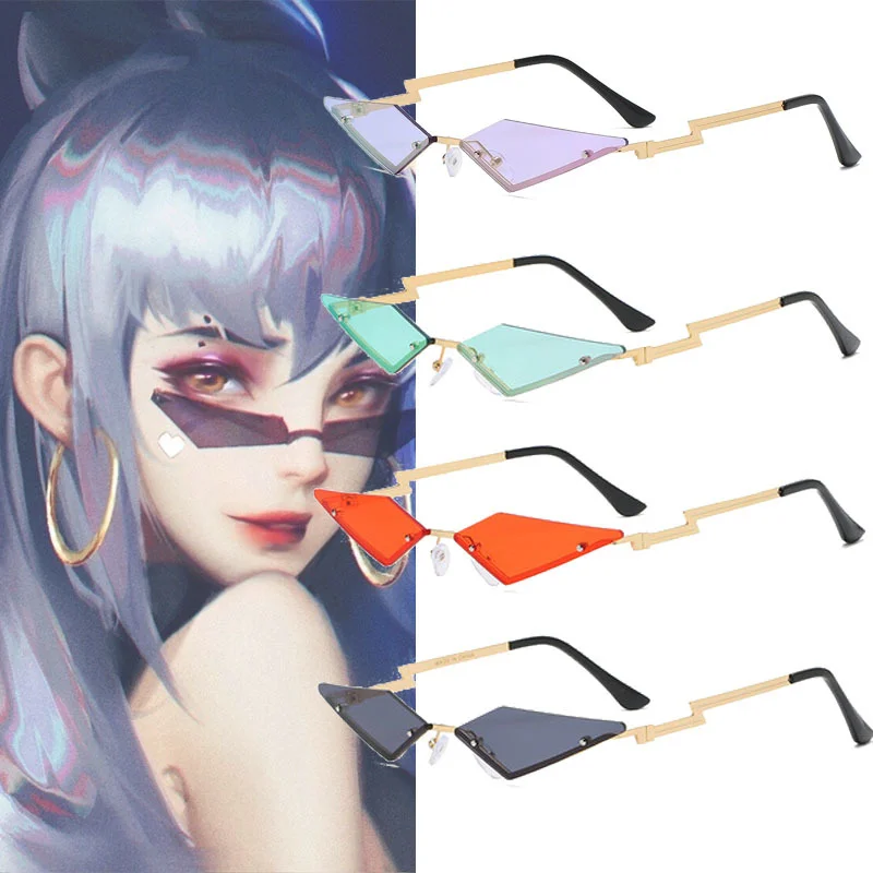Аниме Косплей Игра LOL KDA The Baddest Evelynn киберпанк очки Аксессуары Солнцезащитные