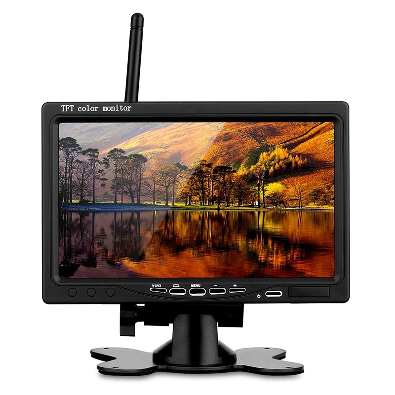 HD беспроводной 7 дюймов монитор заднего вида Обратный 4 камеры комплект для