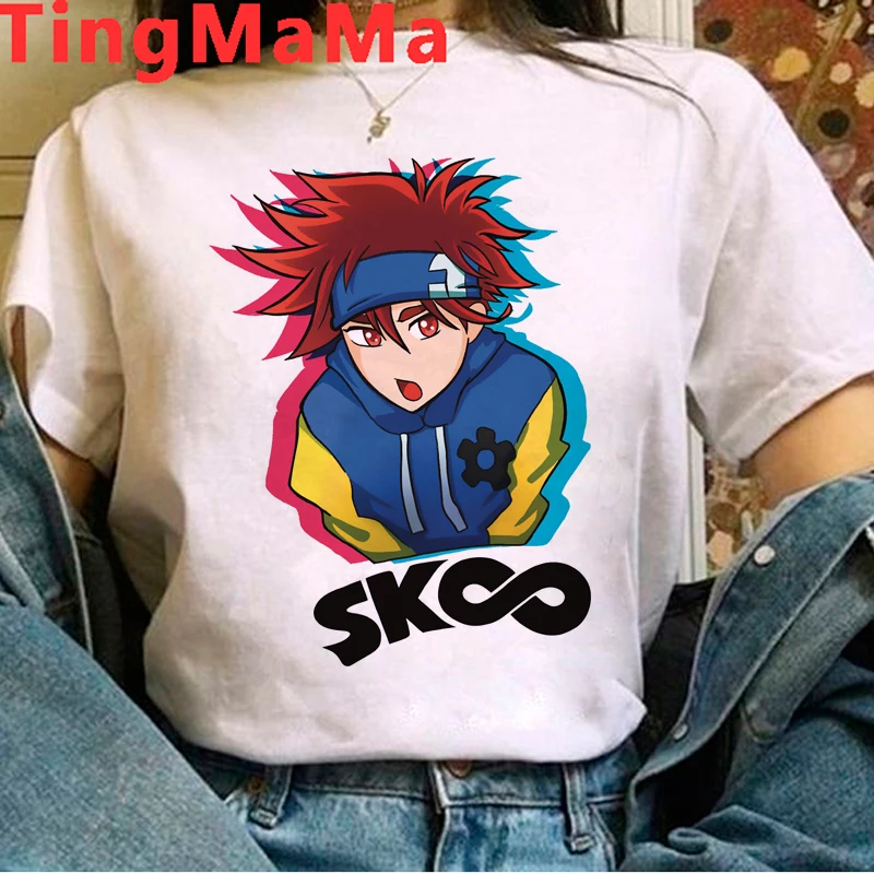 Футболка мужская с японским аниме милый графический рисунок на скейтборде
