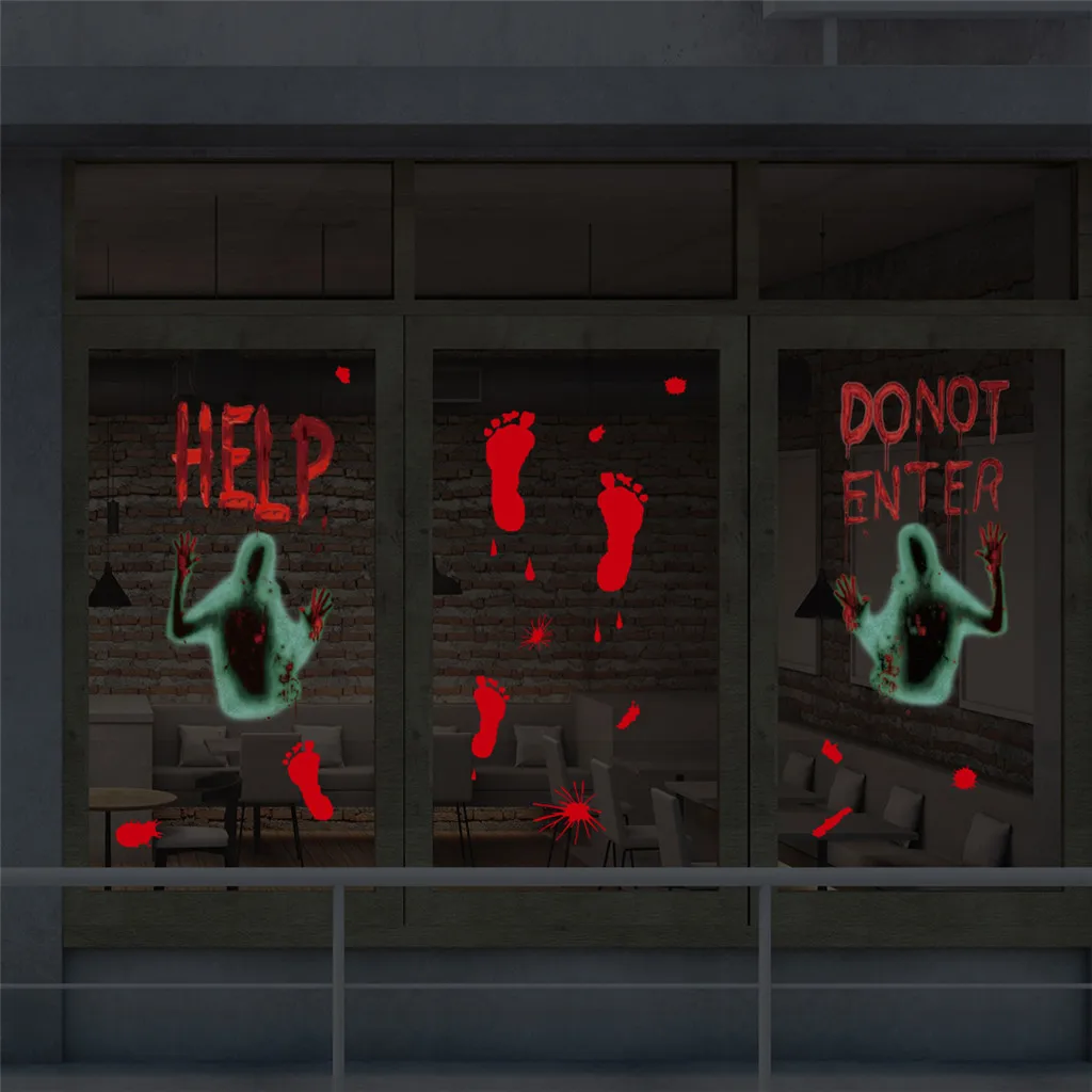 2 шт. помощь зомби не входите в стену наклейка для ног домашняя комната с принтом