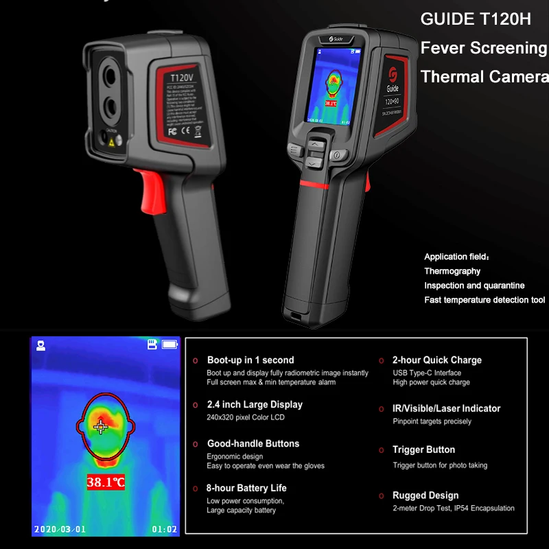 New Arrival Thermal Imaging Camera for Inspection and Quarantine Temperature Screening Detection Thermometer |