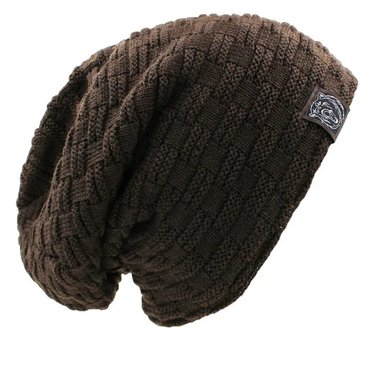 

Mens Winter Hat Casual Brand Knitted Ladies Hats Beanies Stocking Hat Plus Velvet Rasta Cap Skull Bonnet