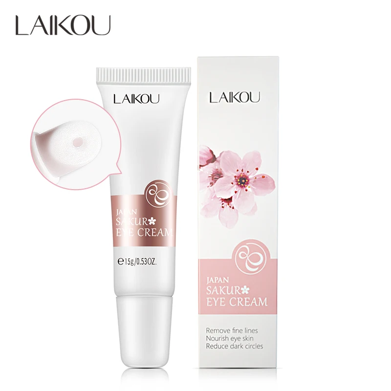 

LAIKOU Sakura Eye Cream Repair Eye Pouch Moisturise Eliminate Fine lines Nourishment Remove Black Circles Tighten Eye Skin