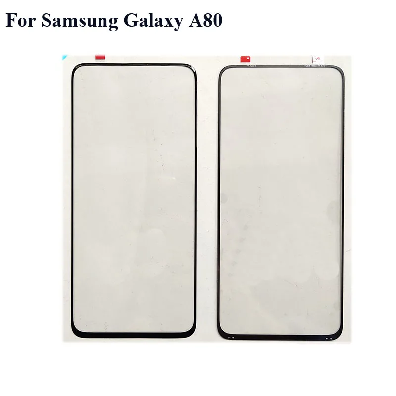 

2PCS For Samsung Galaxy A80 Touch Screen Glass Digitizer Panel Front Glass Lens Sensor for Samsung Galaxy A80 A 80 Without Flex