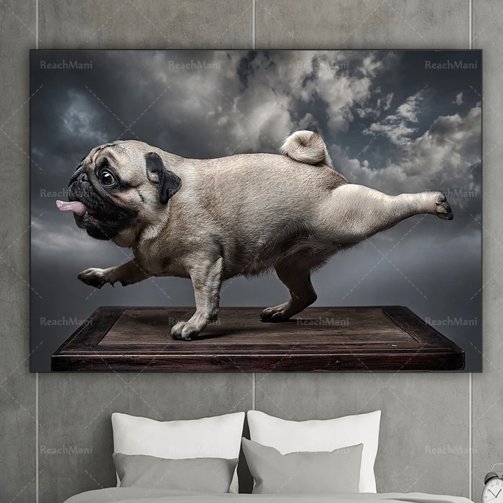 

Dog Pug Canvas Art Prints, Haba Posters Home Pets Exquisite Gifts Pet Canvas Art Decoration Home Gifts