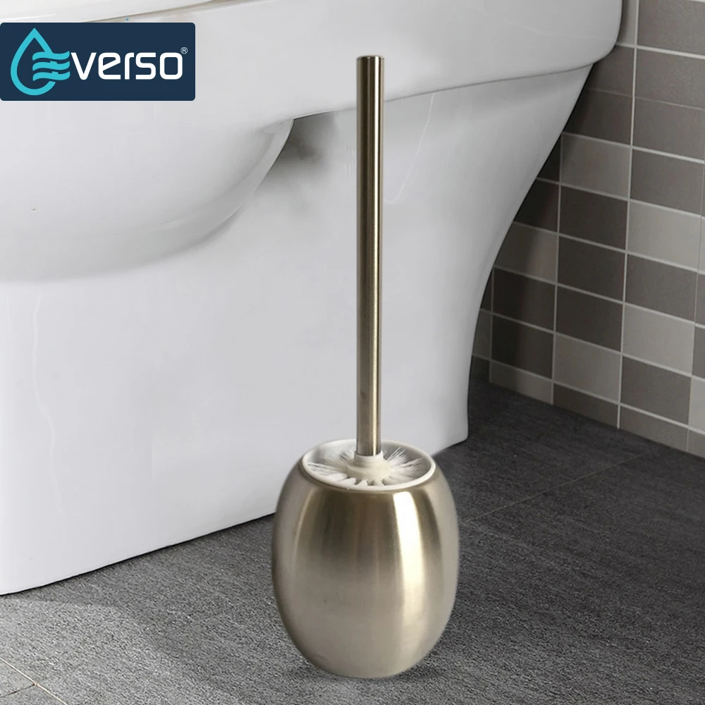 EVERSO 1 набор из нержавеющей стали держатели для туалетной щетки Bylon щетка для чистки туалета хромированная Туалетная щетка держатель