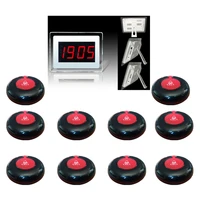 wireless calling system restaurant call paging system 1 host display10 table bell button pager restaurant equipment