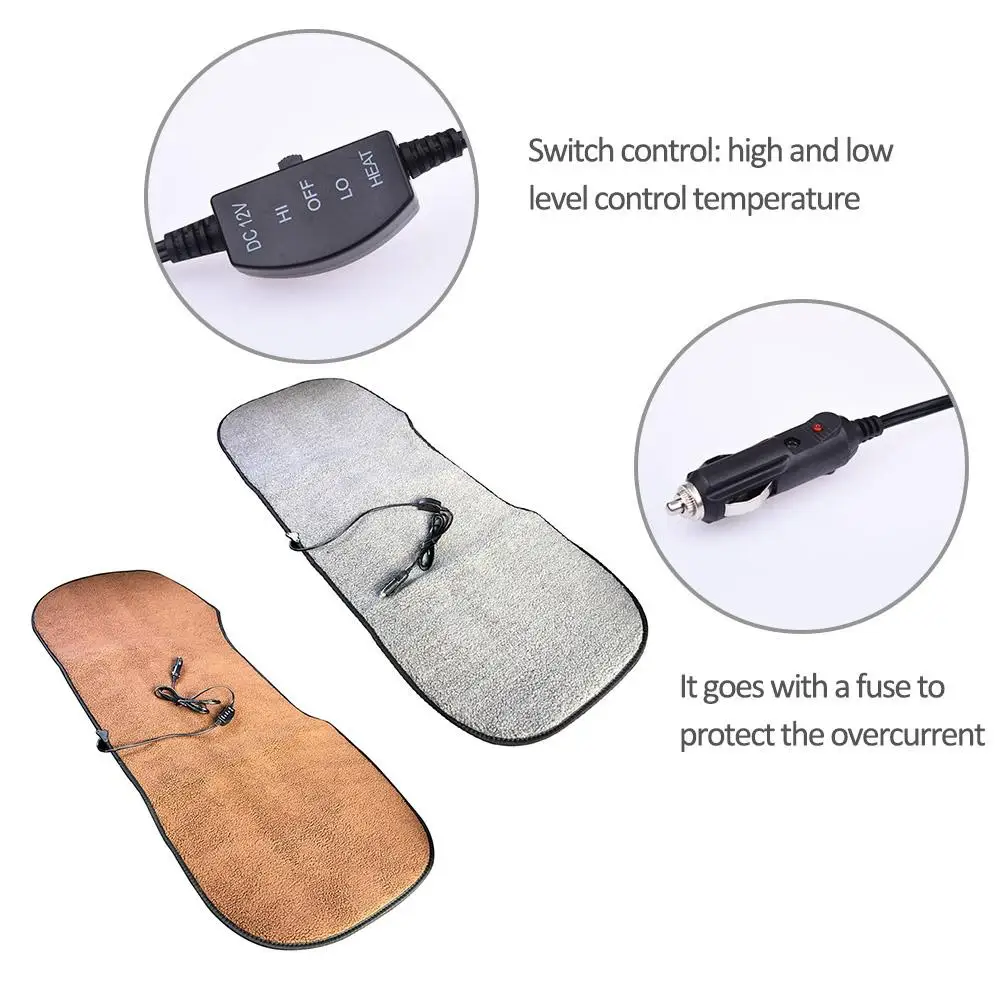 

Heated Rear Seat Cushion 12V Heating Warmer Rear Pad Hot Cover Perfect For Cold Weather And Winter Driving Car Accessories
