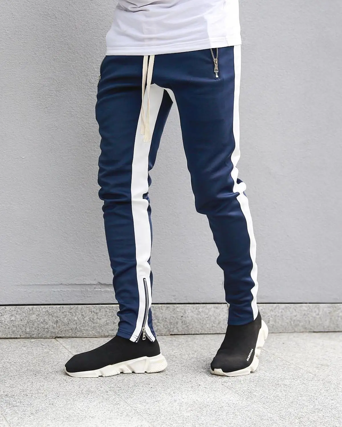Men Sports Running Pants Streetwear Jogging Football Soccer Sweatpants Fitness Training Gym Trackpants Casual Hip Hop Trousers