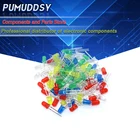 5 цветов * 20 шт = 100 шт 5 мм LED диодный свет Ассорти набор зеленый синий белый желтый красный компонент DIY набор новый оригинальный