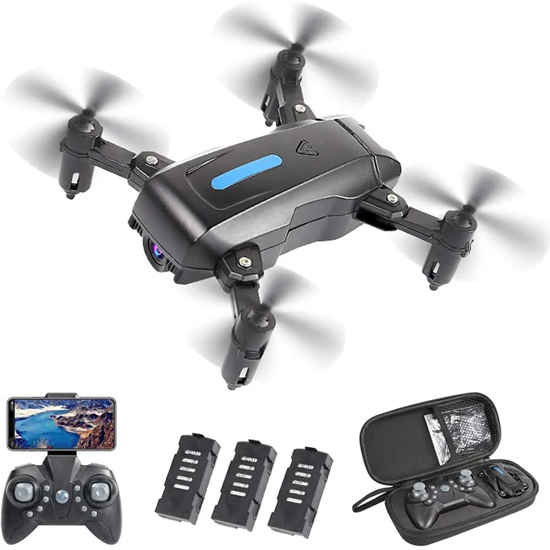 

Foldable Mini Drone with 4K HD Camera for Kids Adults WiFi FPV RC Quadcopter