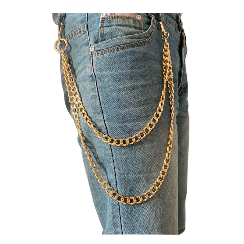 

1pcs Fashion Punk Aluminum Chain Hip Hop Rock Belt Key Chain Waist Pants Chain Jeans Metal Clothing Accessories Jewelry DIY