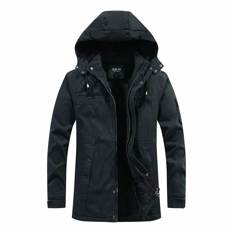 

2021 Warm Parkas Jacket Men Cotton Thick Fashion Casual Men Parkas Coat Military Windproof Hooded Jackets Men Puffer Jacket