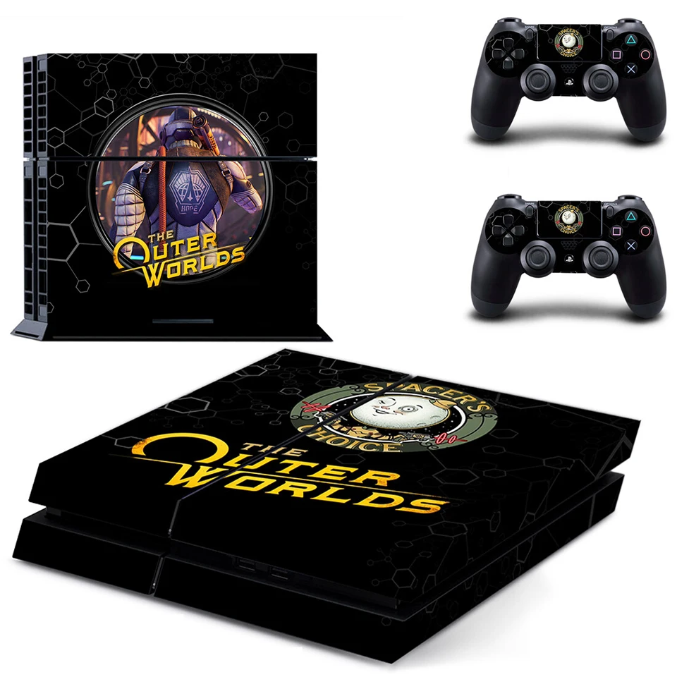 Виниловая наклейка PS4 наклейка для sony playstation 4 консоль и 2 контроллера Skins-внешний мир