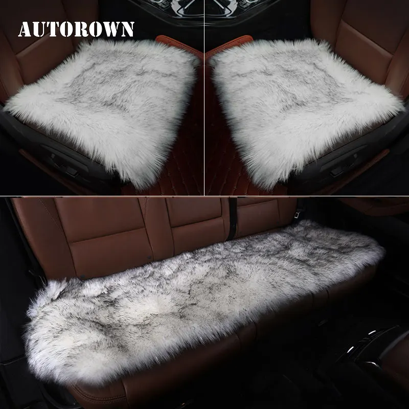 AUTOROWN Меховые квадраты из Искусственной овчины Высокое качество Длинный ворст
