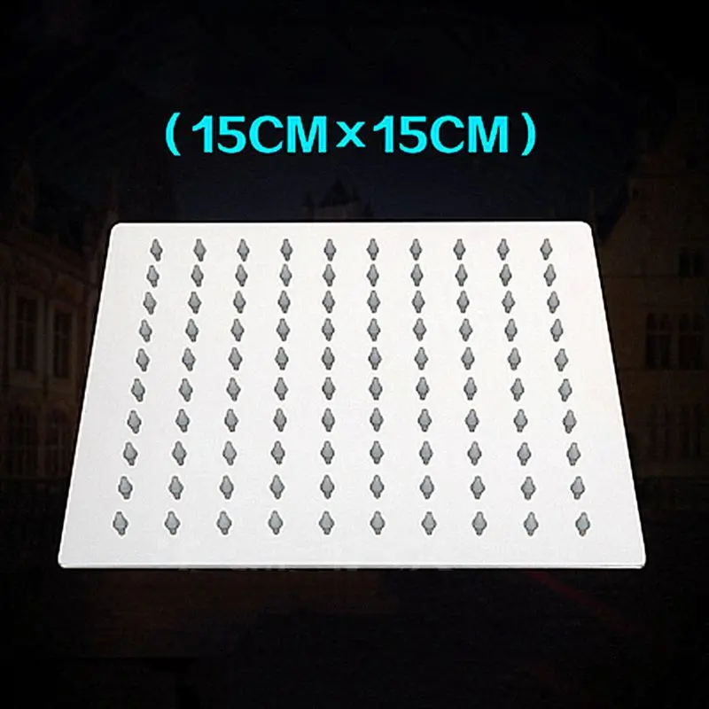 Ultra-Thin Stainless Steel Bathroom Square 6 Inch Shower Large Top Nozzle Rain Bath Head Spray Accessori | Обустройство дома