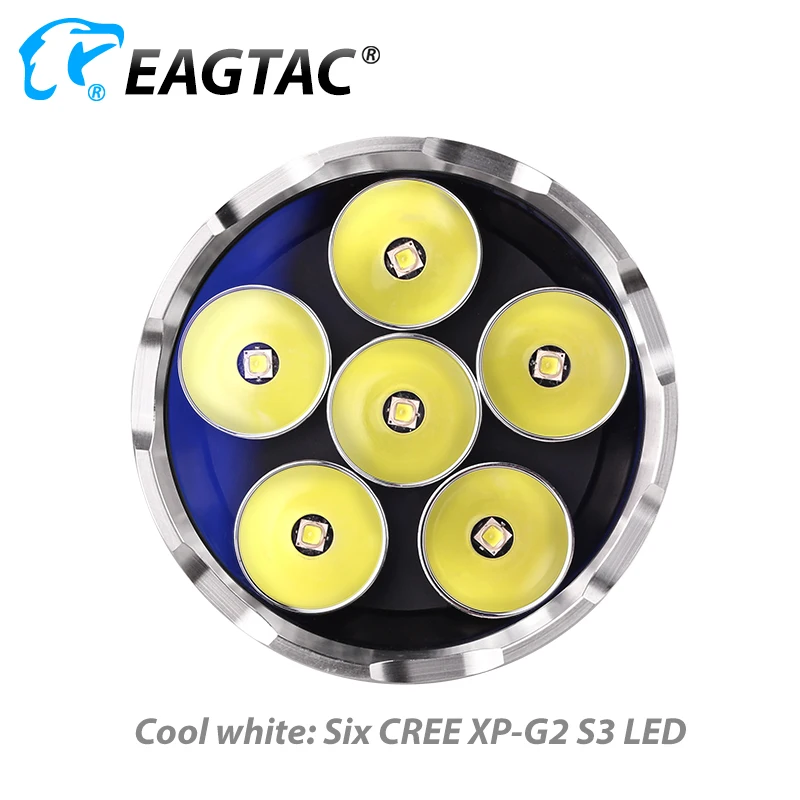 EAGTAC MX30L3-C ультра компактный светодиодный фонарик 6 * XPG2 219C 3780 люмен 3*18650 CR123A