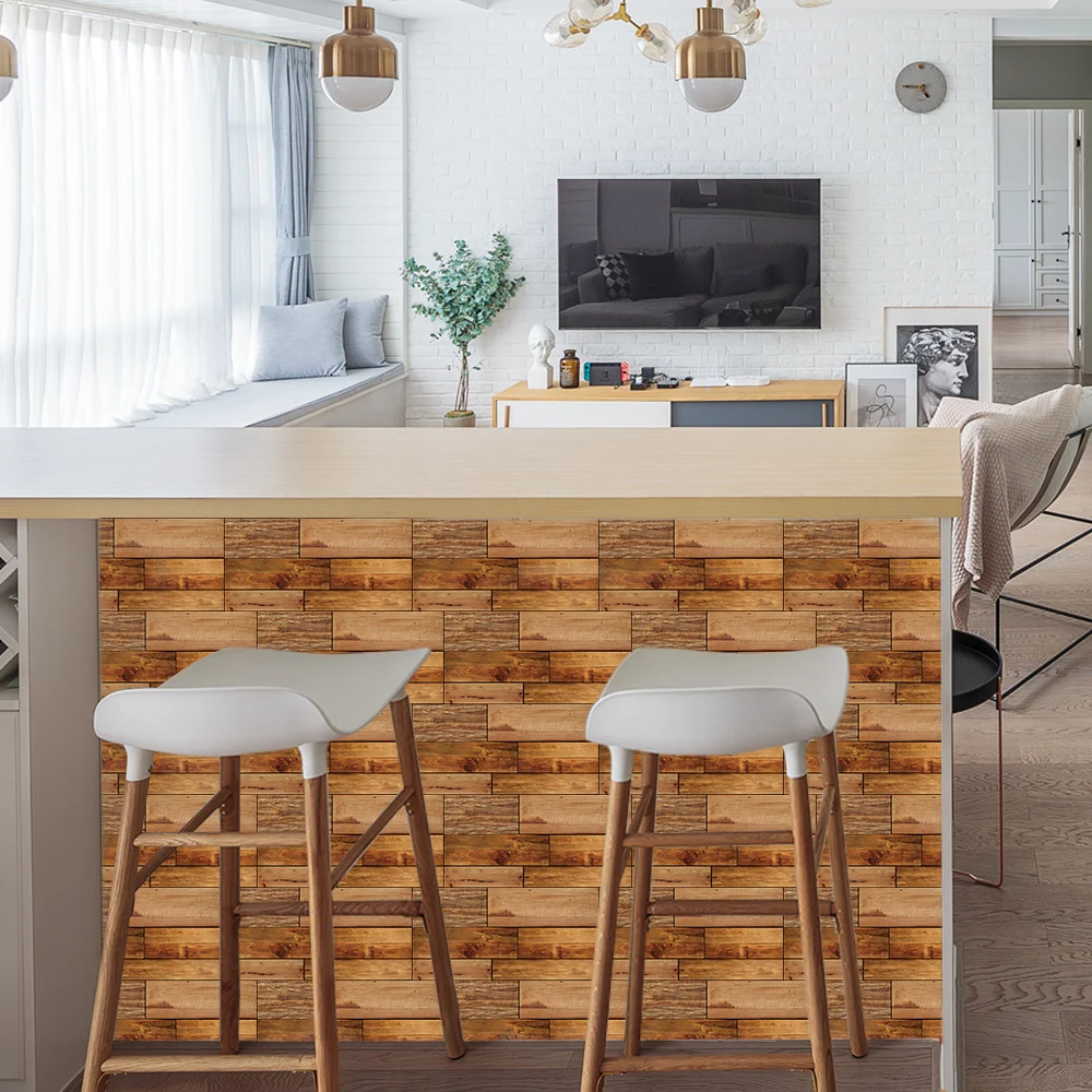 wood grain matte tile self adhesive pvc wall sticker kitchen bathroom veranda floor wc waterproof home decor art mural wallpaper free global shipping