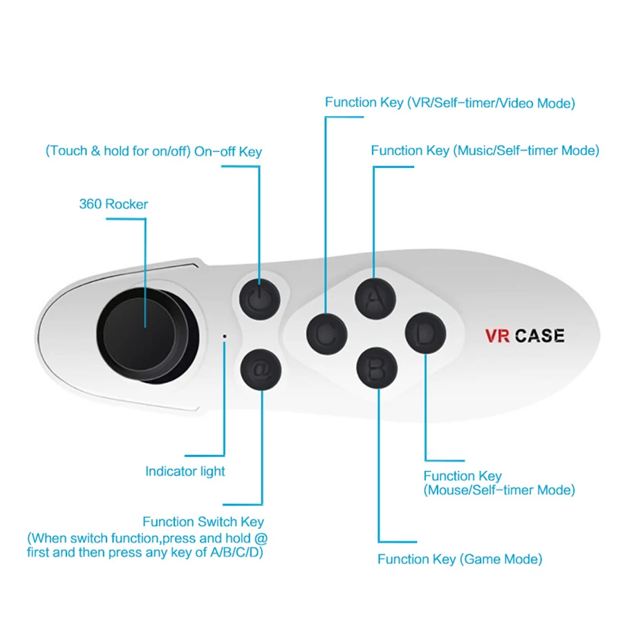 TiYiViRi Mini Wireless Bluetooth Game Controller Joystick Gaming Gamepad vr for Android / iOS Moblie Smart Phone iPhone new | Электроника