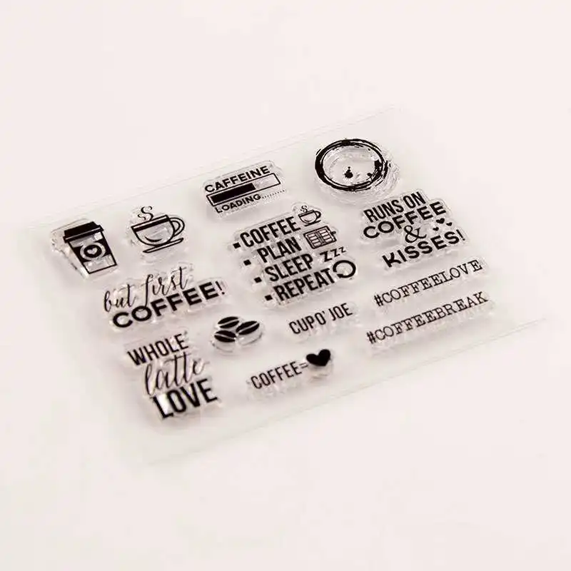 Кофейная любовь прозрачные штампы для сделай сам скрапбукинг рукоделие