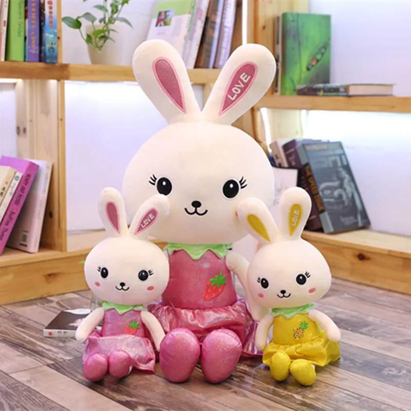 Hot New Kawaii Fruit Rabbit Plush Toys Stuffed Soft Lovely Animal Pillow Cute Valentine's Gift For Girls Kids Children Birthday | Игрушки