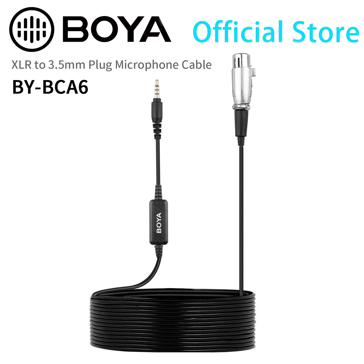BOYA BY BCA6 3 5 мм к XLR вход микрофонный кабель адаптер со встроенным предусилителем