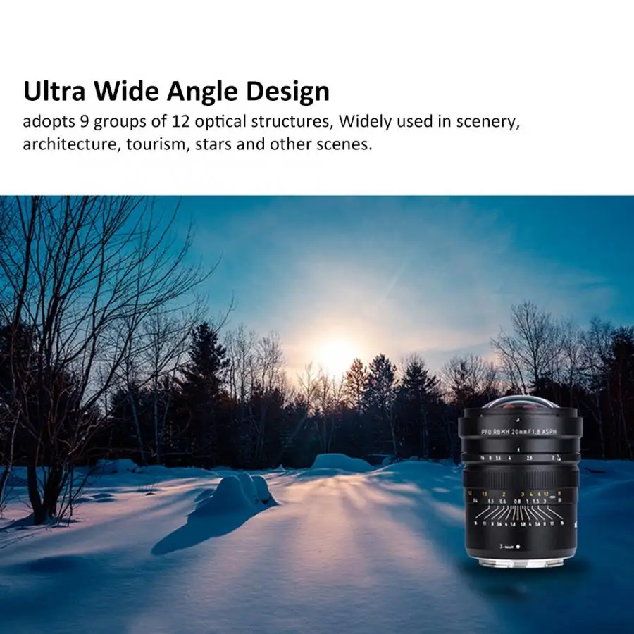 Lentille VILTROX 20 мм F1.8 Full Frame ручная фокусировка объектива камеры линзы подходят для Nikon Z6 Z7 камеры s Камеры len аксессуары