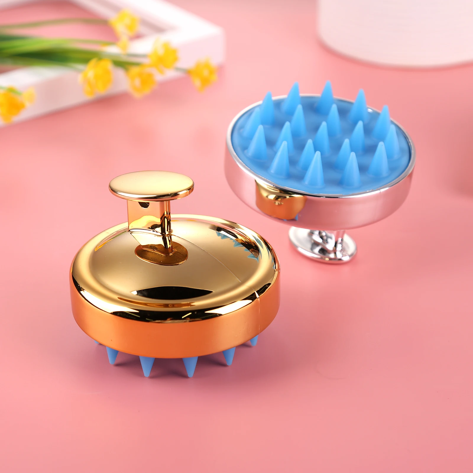 

1 чехол из поликарбоната и силикона для мытья волос гребень-Шампунь Щетка для массажа головы очищающая Ванна насадки для душа Spa для похуден...