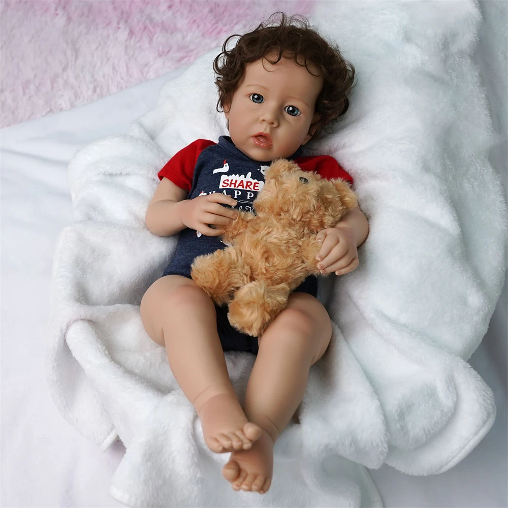 

Realistic 51CM Full Vinyl Silicone Soft Body Girl Boy Reborn Baby Doll Toy Alive 20 Inch Princess Birthday Gift Fashion Present