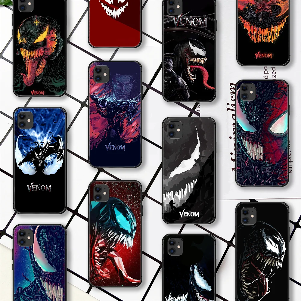 

Super Hero Venoms Movie Phone Case For IPhone 4 4s 5 5S SE 5C 6 6S 7 8 Plus X XS XR 11 12 Mini Pro Max 2020 black Cover Trend