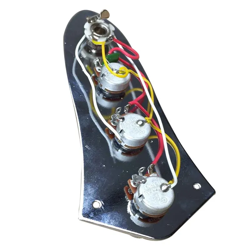 

1 Piece 3 Bands Active Passive Preamp Jazz Bass Control Plate Assembly Knobs Pots