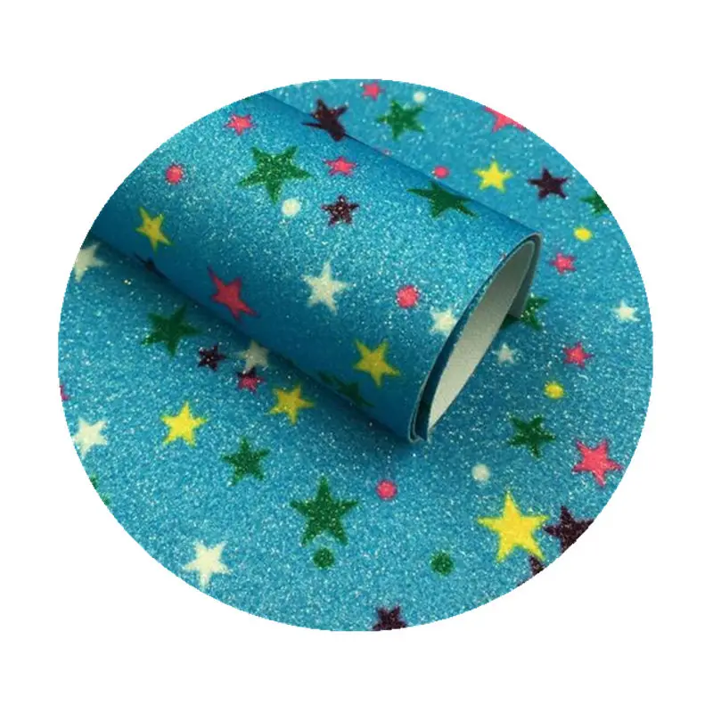 Star blue 20*30 см Радужный Блеск Русалка искусственной искусственная кожа бант для волос сумки лоскутное шитье материалы для ручных поделок - Цвет: Star blue