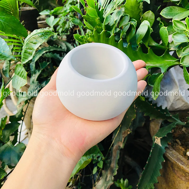 Силиконовая форма для бетонных цветов большого размера сферических цементных