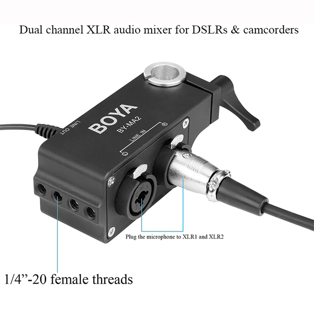 

BOYA BY-MA2 XLR 15 19 6,35 Canon SLR