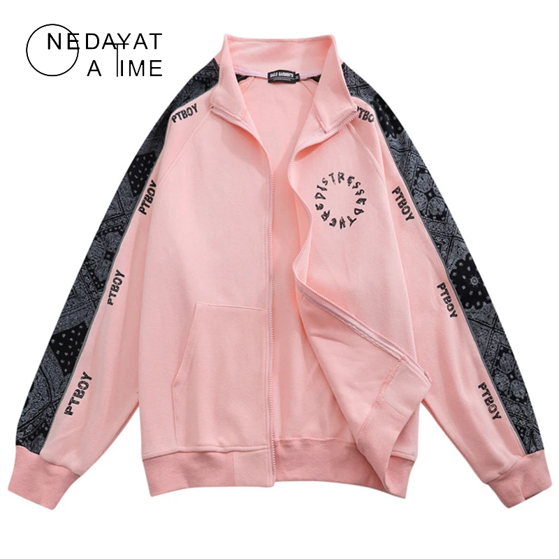 

Vintage Color Block Jackets Men Letter Printed Patchwork Windbreaker Jacket Coats 2021 Hip Hop Fashion Streetwear Autumn Coats