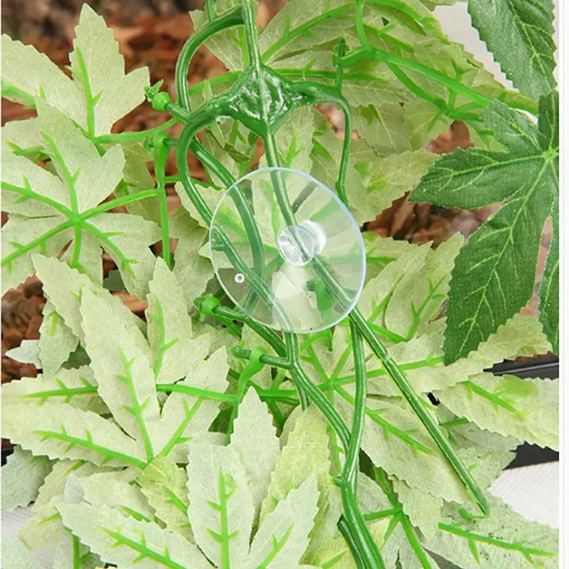 

Aqua reptile simulation rattan green ipo leaf Fashion Modern Pet Supplies Practical Single-tone Style Simple Green Vitality
