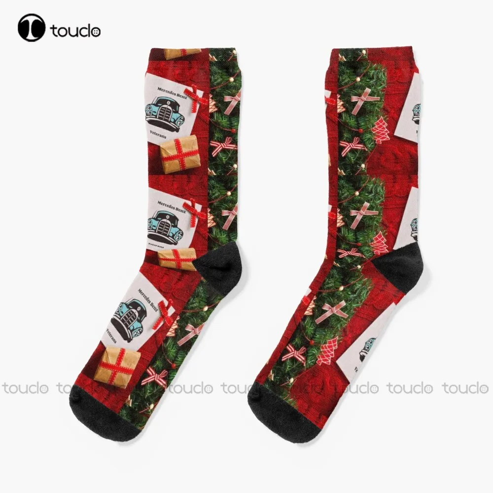 

Mbz Holidays - Under The Christmas Tree Socks Volleyball Socks Personalized Custom Unisex Adult Teen Youth Socks Christmas Gift
