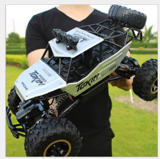 37cm silver 1:12 1:16 4WD радиоуправляемые машинки 2,4G модель дистанционного управления багги высокая скорость внедорожника скалолазание Грузовики Игрушки джипы для мальчиков Детский подарок - Цвет: 37cm silver