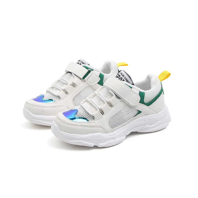 Детские кроссовки из ПУ кожи дышащие мягкая подошва спортивная обувь для