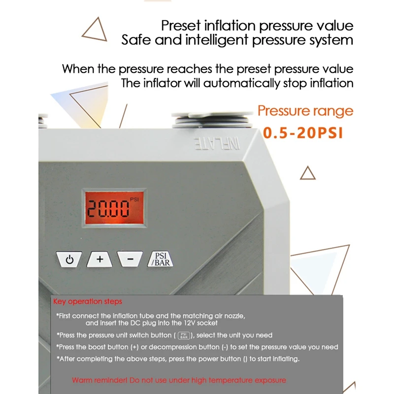 Надувной насос для лопастей 20 фунтов на квадратный дюйм двухступенчатый