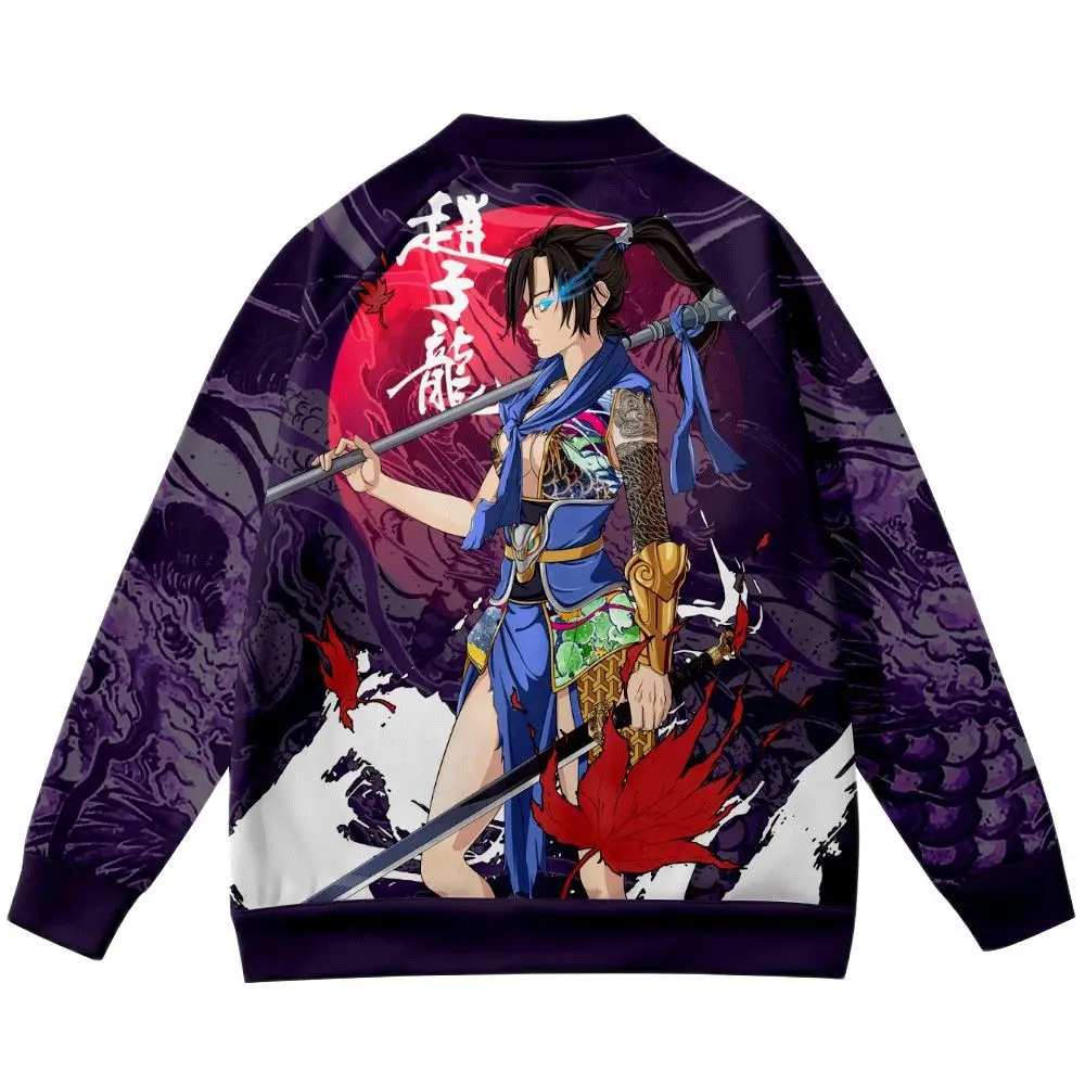 Куртка унисекс бейсбольная в стиле хип-хоп с принтом дракона воина - купить по