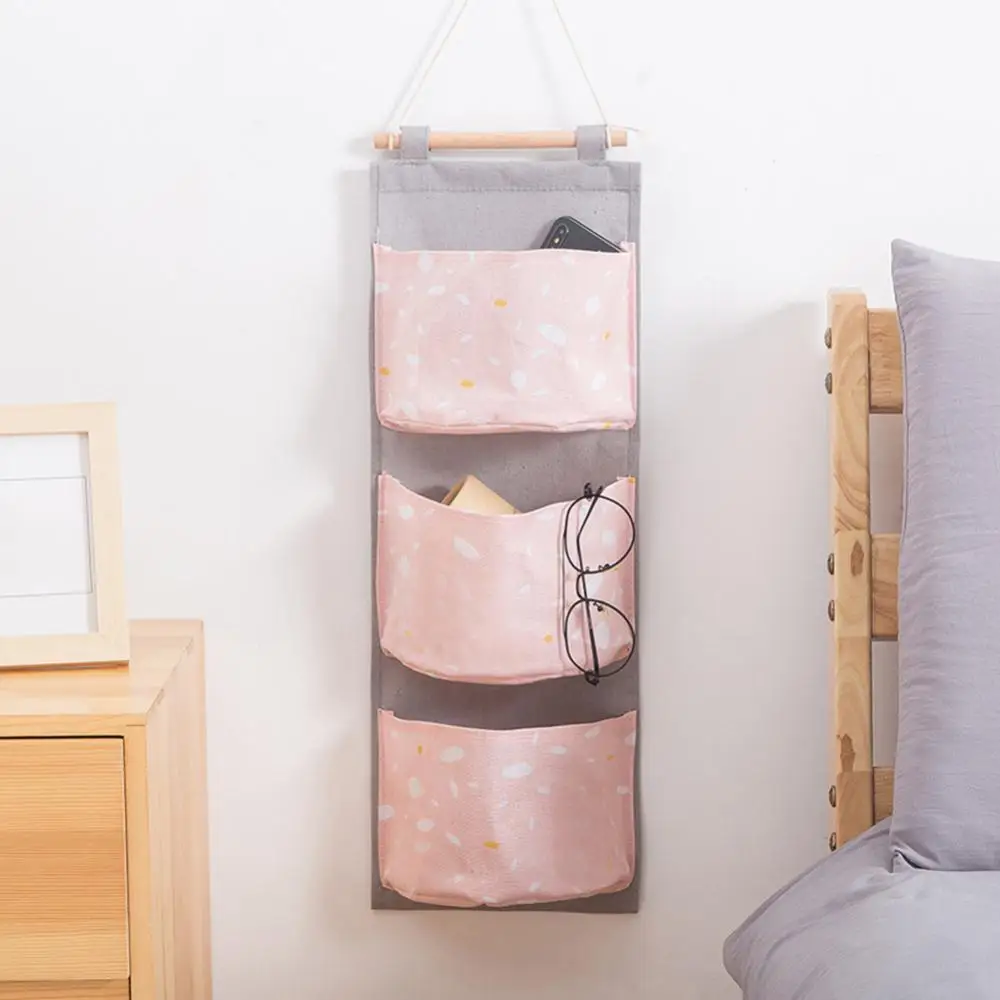 

3-Pocket Oxford Cloth Wardrobe Storage Hanging Bag Wall Door Hanging Sundries Storage Bags Pouch Organizer Sundries Storage Bag