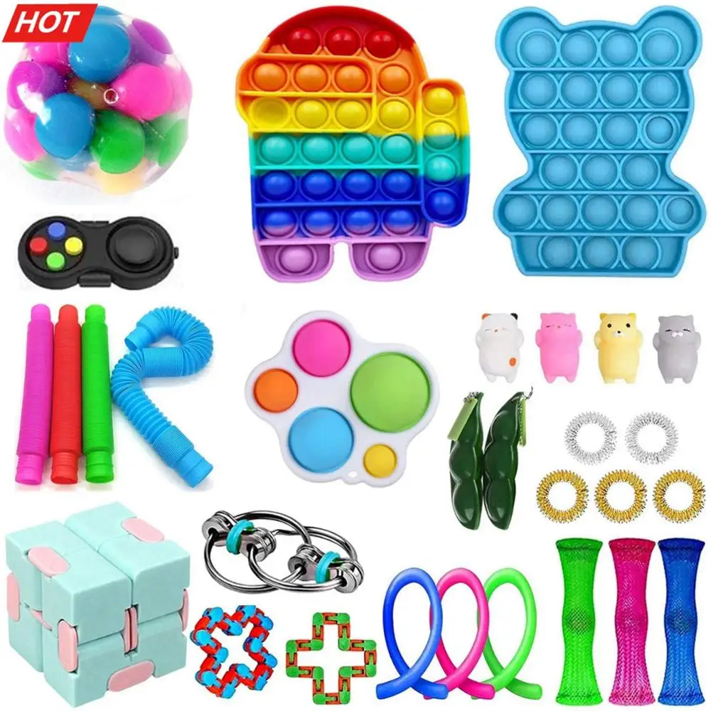 

2021 игрушки-антистресс AntKawaii, набор эластичных струн, подарочная упаковка, игрушки для взрослых и детей, сжимаемые сенсорные антистрессовые ...